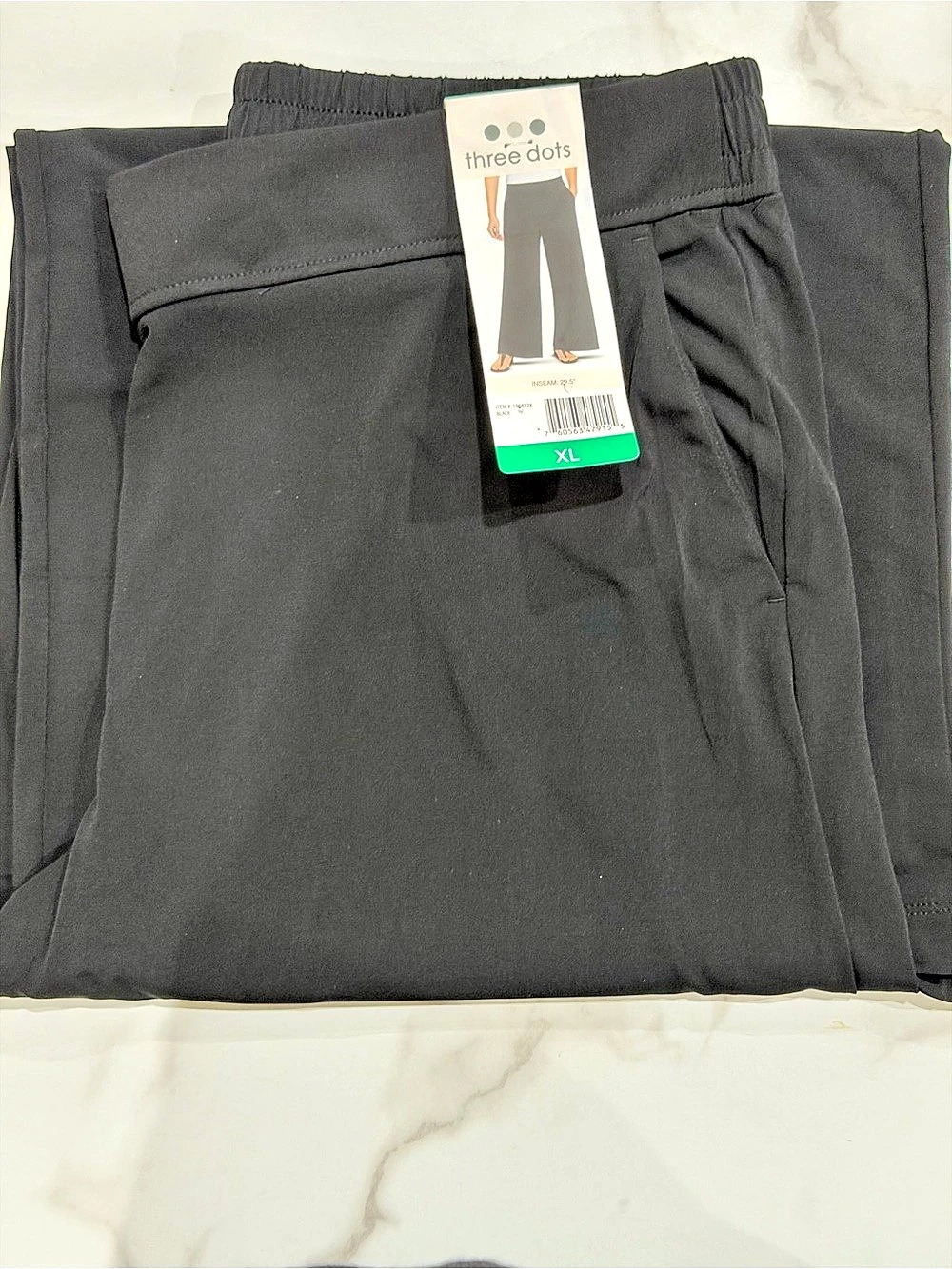 three dots Wide Leg Pant Pants in Black Size XL NWT - Picture 9 of 9